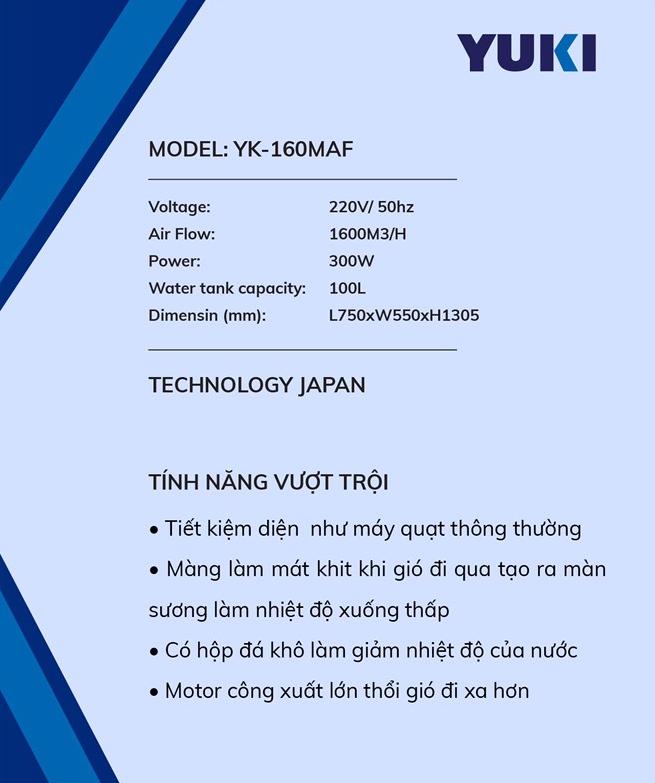 thông số kỹ thuật quạt yuiki